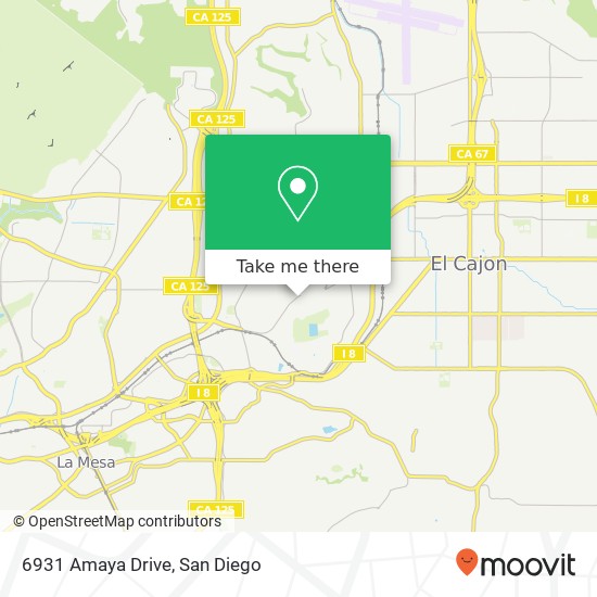 6931 Amaya Drive map
