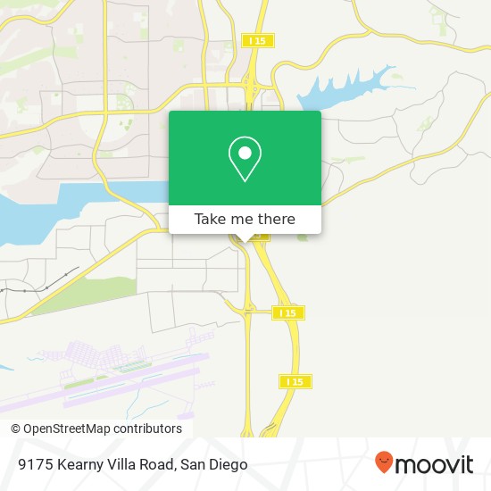 9175 Kearny Villa Road map