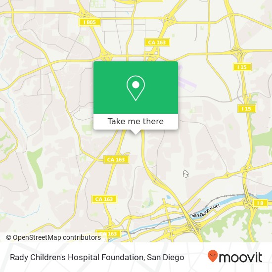 Mapa de Rady Children's Hospital Foundation