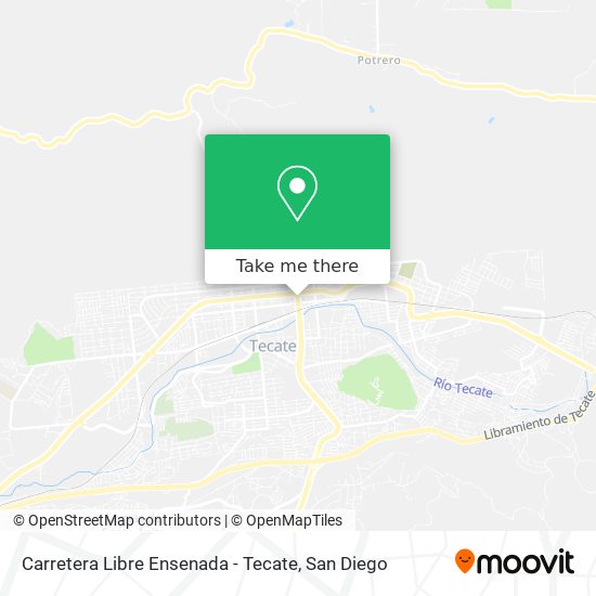 Carretera Libre Ensenada - Tecate map