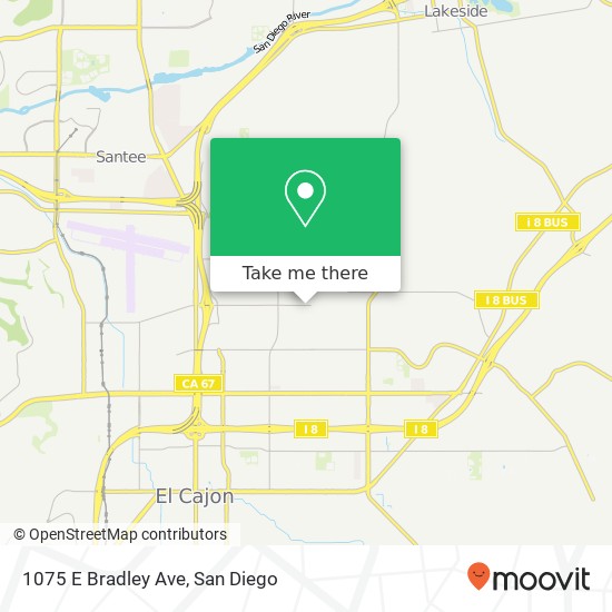 Mapa de 1075 E Bradley Ave