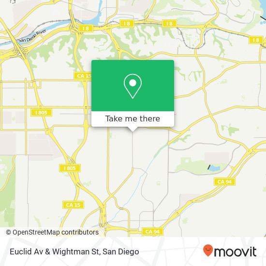 Mapa de Euclid Av & Wightman St