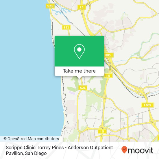 Scripps Clinic Torrey Pines - Anderson Outpatient Pavilion map