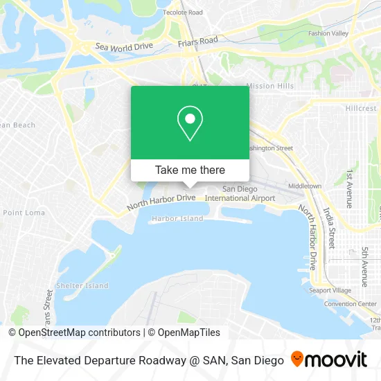 The Elevated Departure Roadway @ SAN map