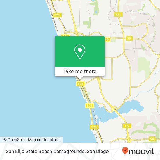 Mapa de San Elijo State Beach Campgrounds