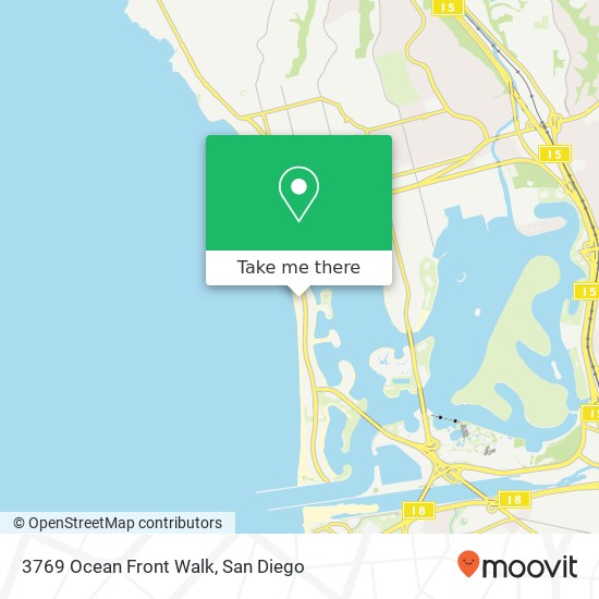 Mapa de 3769 Ocean Front Walk