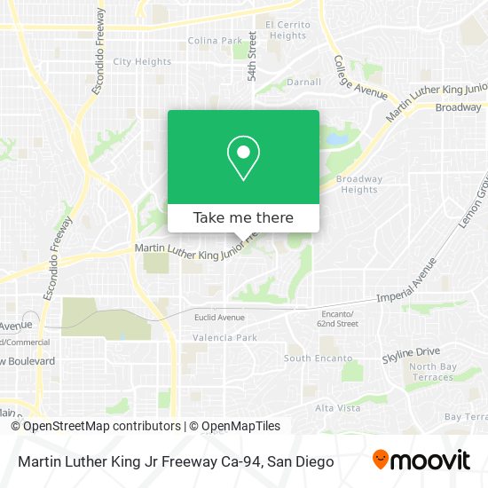 Martin Luther King Jr Freeway Ca-94 map