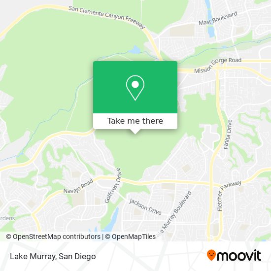 How To Get To Lake Murray In San Diego By Bus Or Cable Car?