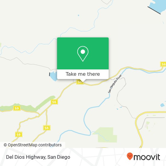 Del Dios Highway map