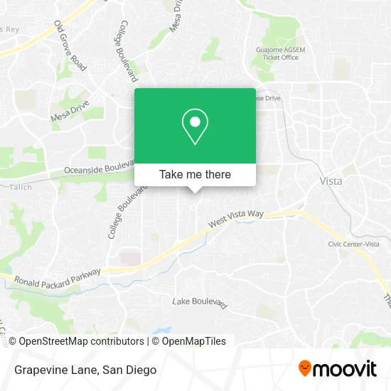 Mapa de Grapevine Lane