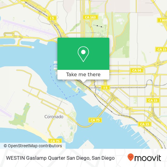 Mapa de WESTIN Gaslamp Quarter San Diego