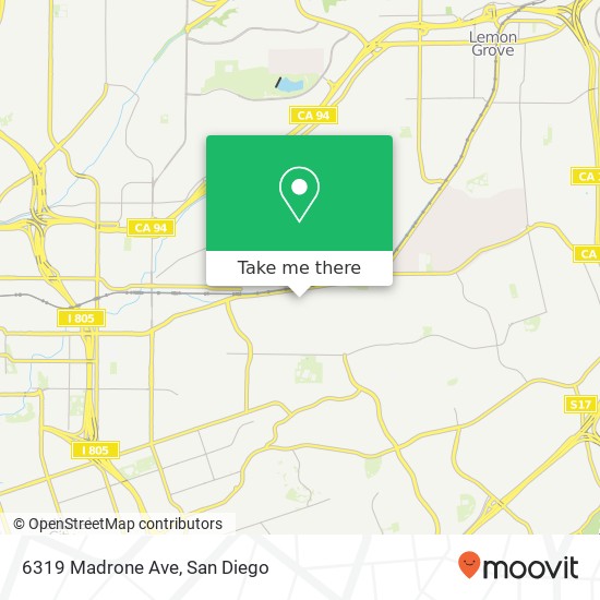 Mapa de 6319 Madrone Ave