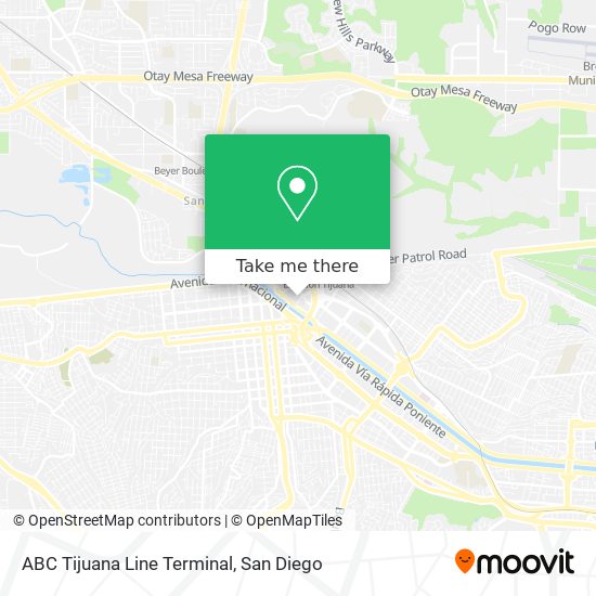 Mapa de ABC Tijuana Line Terminal