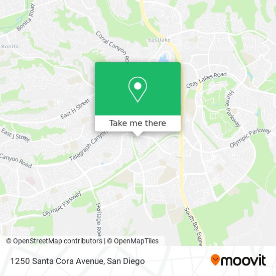 1250 Santa Cora Avenue map