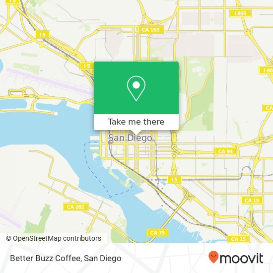 Mapa de Better Buzz Coffee