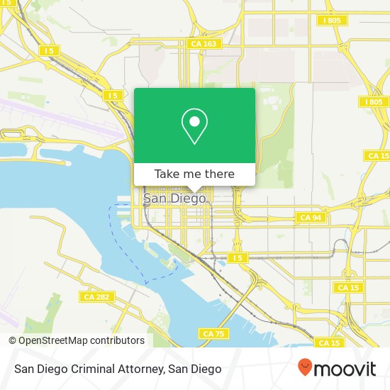 Mapa de San Diego Criminal Attorney