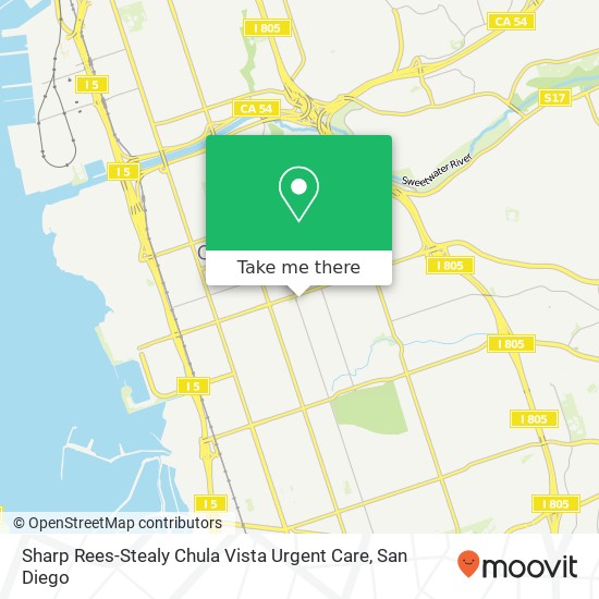 Mapa de Sharp Rees-Stealy Chula Vista Urgent Care