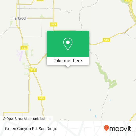 Mapa de Green Canyon Rd