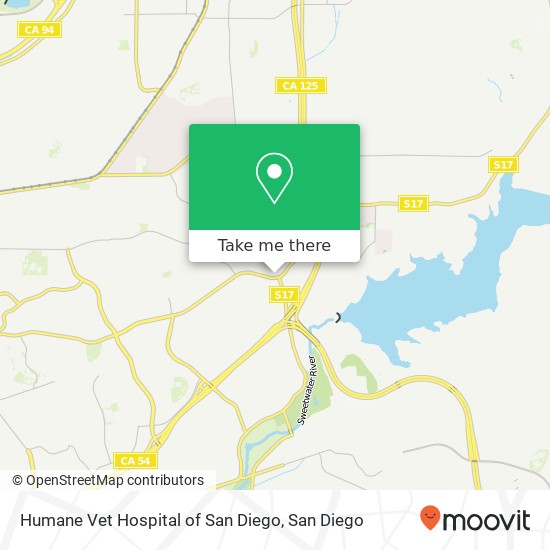 Humane Vet Hospital of San Diego map