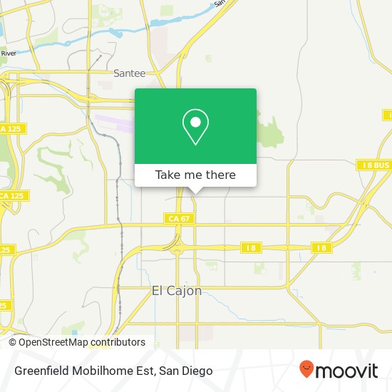 Mapa de Greenfield Mobilhome Est