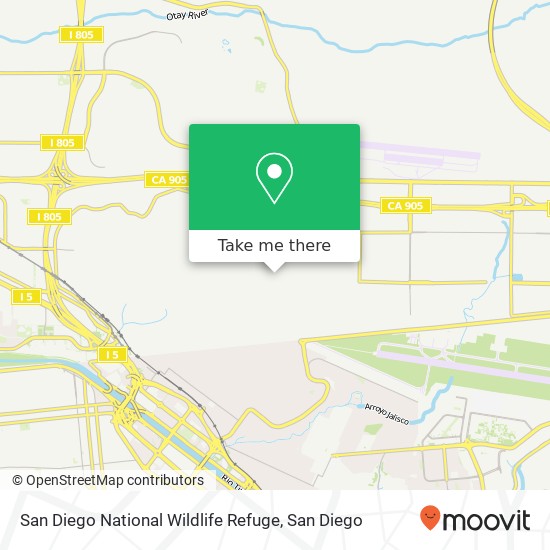 San Diego National Wildlife Refuge map