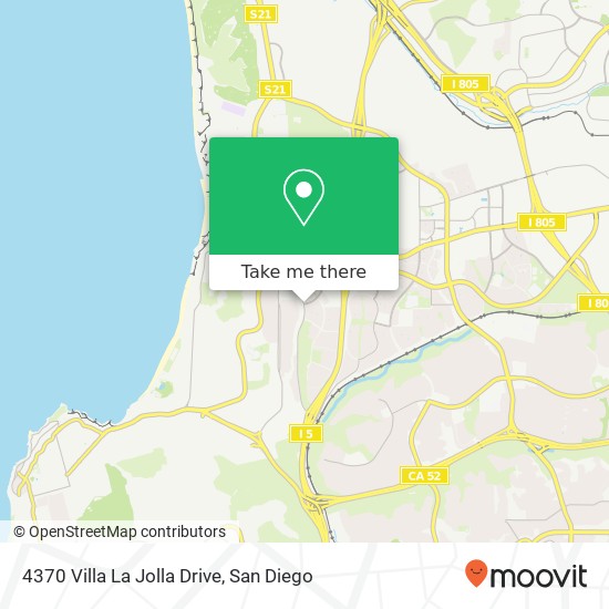 Mapa de 4370 Villa La Jolla Drive