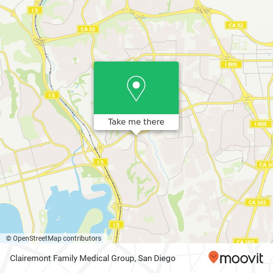 Mapa de Clairemont Family Medical Group