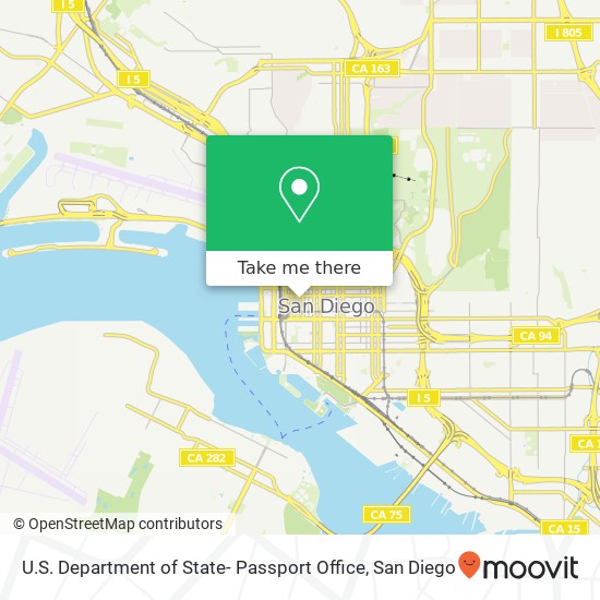 Mapa de U.S. Department of State- Passport Office