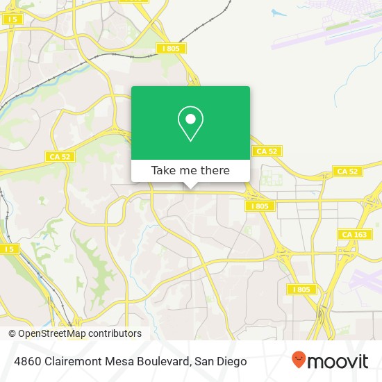 Mapa de 4860 Clairemont Mesa Boulevard