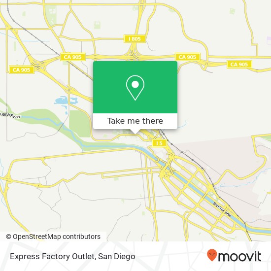 Mapa de Express Factory Outlet, 4463 Camino de la Plz San Ysidro, CA 92173