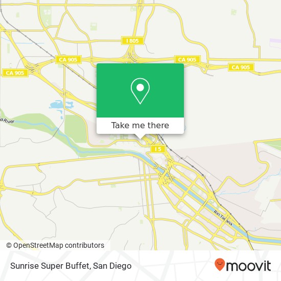 Mapa de Sunrise Super Buffet, 4550 Camino de la Plz San Diego, CA 92173