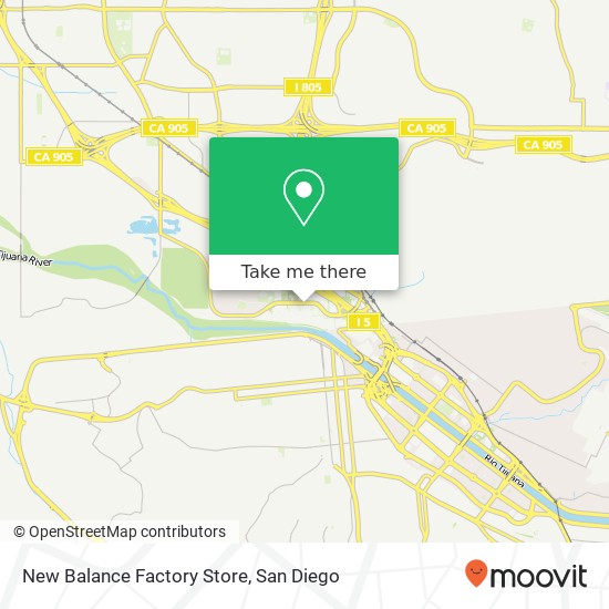 Mapa de New Balance Factory Store, 4321 Camino de la Plz San Ysidro, CA 92173