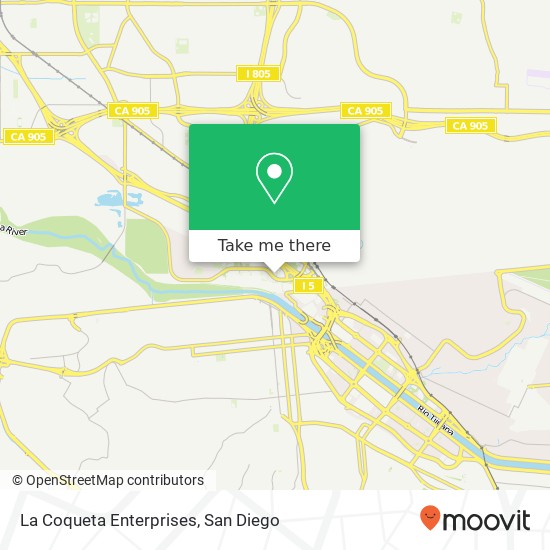 Mapa de La Coqueta Enterprises, 4520 Camino de la Plz San Ysidro, CA 92173