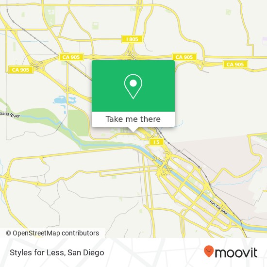 Mapa de Styles for Less, 4466 Camino de la Plz San Ysidro, CA 92173