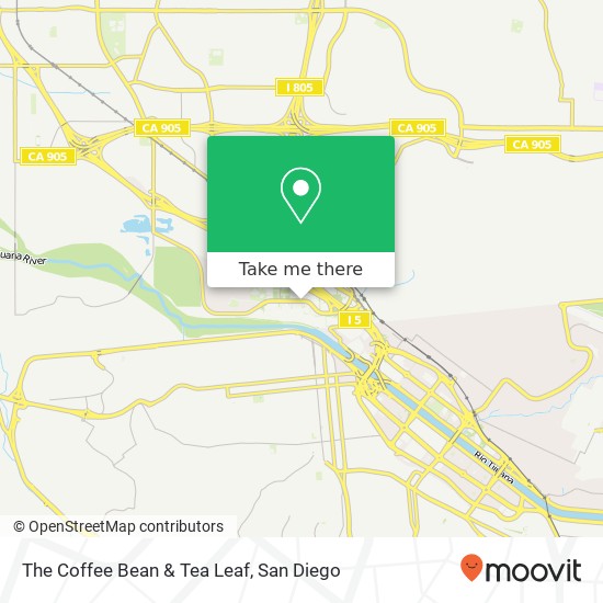 Mapa de The Coffee Bean & Tea Leaf, 4463 Camino de la Plz San Ysidro, CA 92173