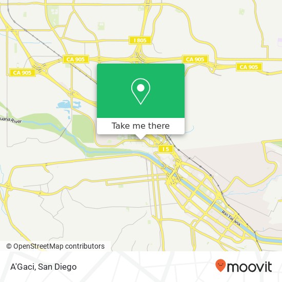 Mapa de A'Gaci, 4455 Camino de la Plz San Ysidro, CA 92173