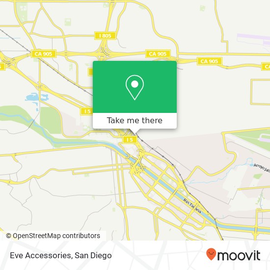 Mapa de Eve Accessories, 727 E San Ysidro Blvd San Ysidro, CA 92173