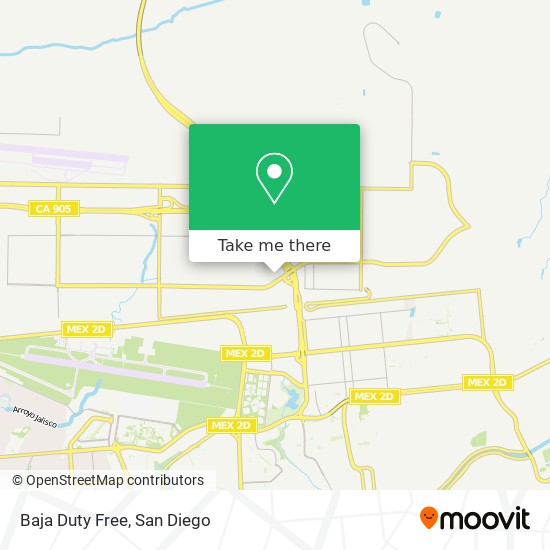 Baja Duty Free map