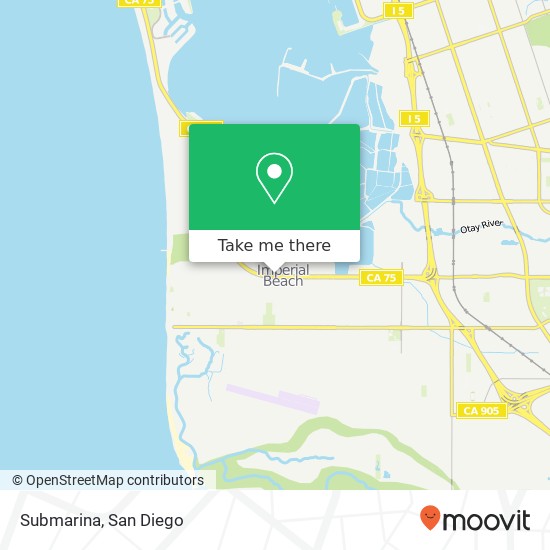 Mapa de Submarina, 894 Palm Ave Imperial Beach, CA 91932