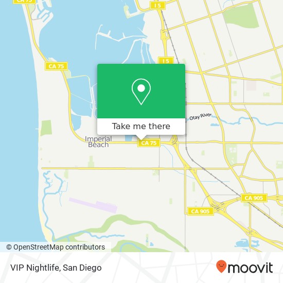 Mapa de VIP Nightlife, 1628 Palm Ave San Diego, CA 92154