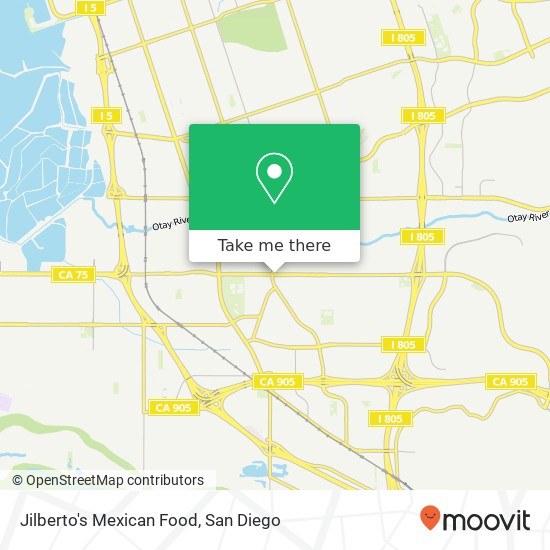 Mapa de Jilberto's Mexican Food, 3305 Palm Ave San Diego, CA 92154