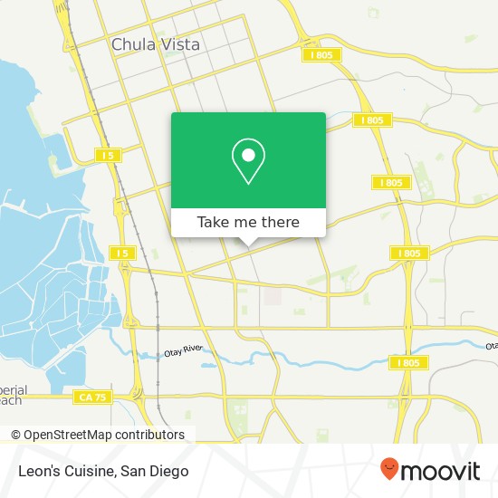 Mapa de Leon's Cuisine, 1283 3rd Ave Chula Vista, CA 91911
