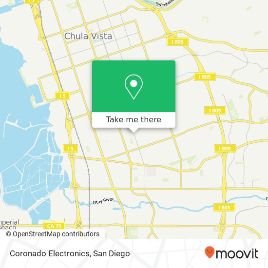 Mapa de Coronado Electronics, 1175 3rd Ave Chula Vista, CA 91911