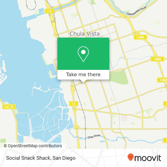 Mapa de Social Snack Shack, 626 L St Chula Vista, CA 91911