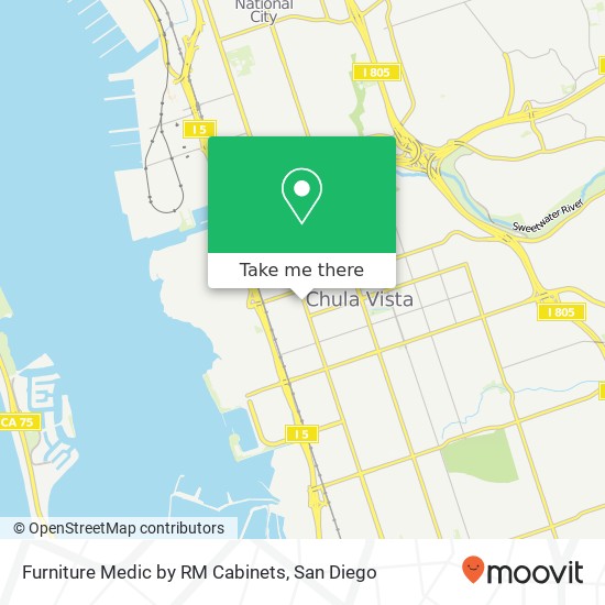 Mapa de Furniture Medic by RM Cabinets, 246 Broadway Chula Vista, CA 91910