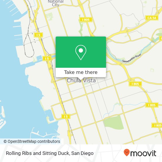 Mapa de Rolling Ribs and Sitting Duck, 430 F St Chula Vista, CA 91910