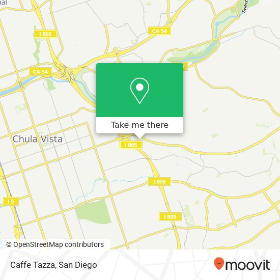 Mapa de Caffe Tazza, 374 E H St Chula Vista, CA 91910