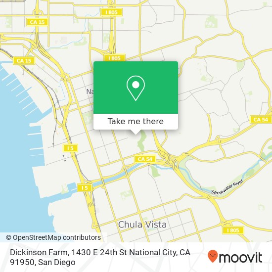 Mapa de Dickinson Farm, 1430 E 24th St National City, CA 91950