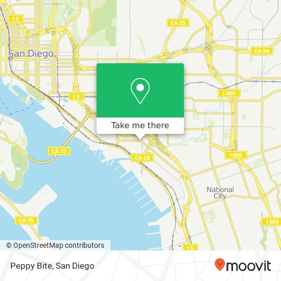 Mapa de Peppy Bite, 3156 Main St San Diego, CA 92113