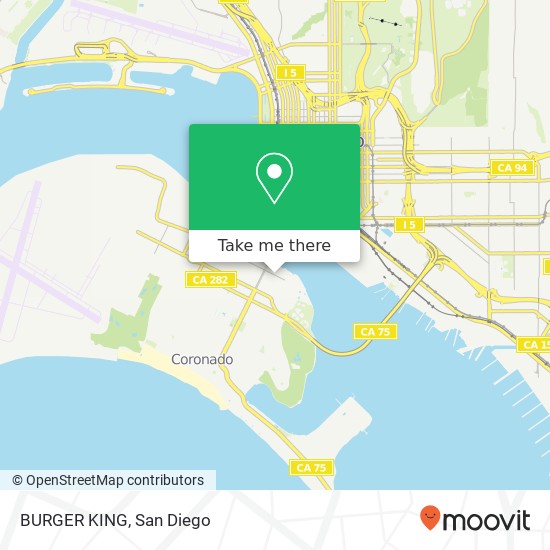 BURGER KING, 1201 1st St Coronado, CA 92118 map